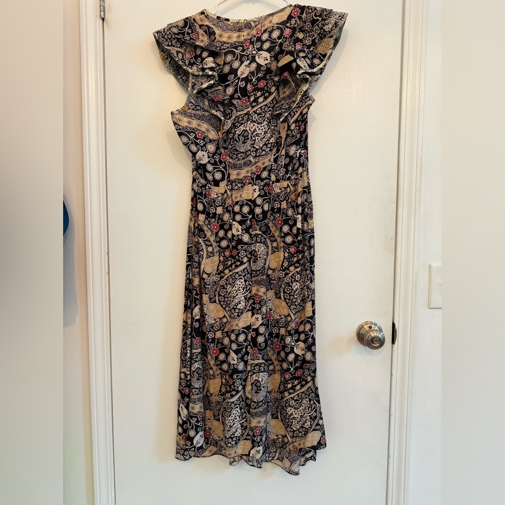 Isabel Marant Black paisley pattern dress